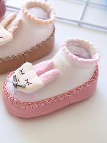 Calcetines de piso de bebé con diseño de conejo