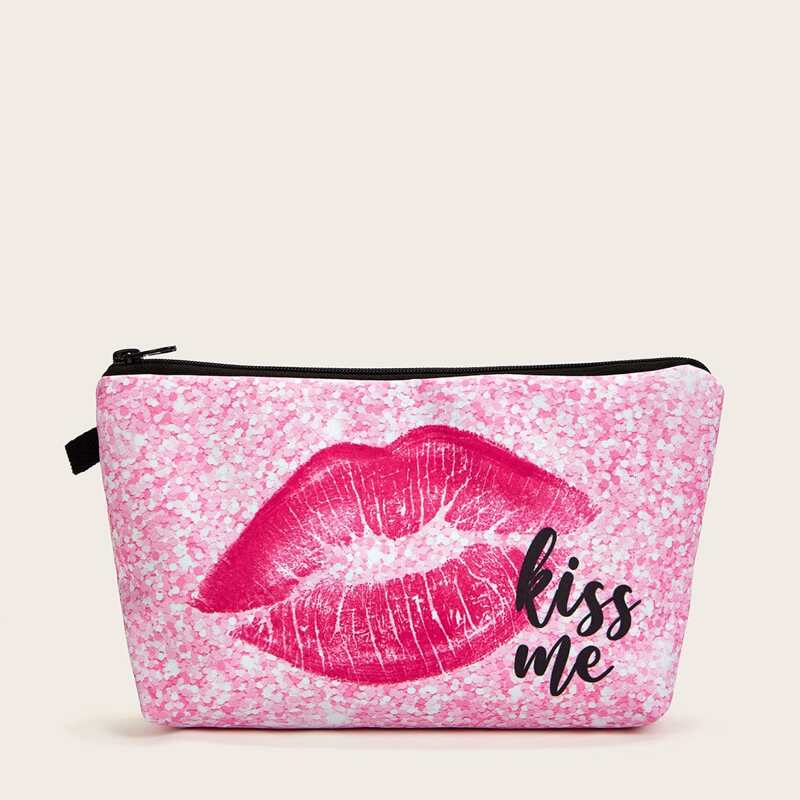 

Lip Makeup Bag, Pink