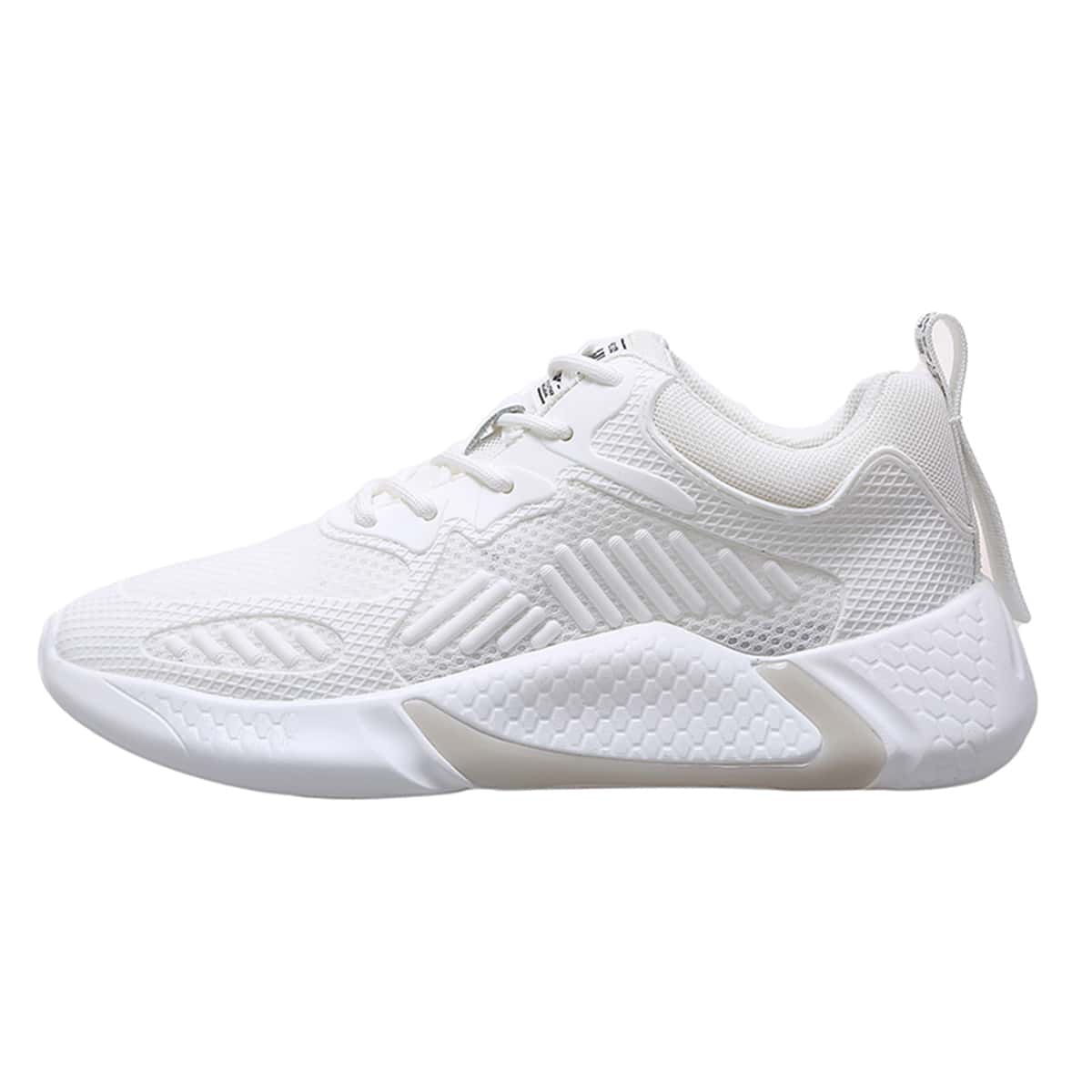 

Solid Lace-up Sneakers, White