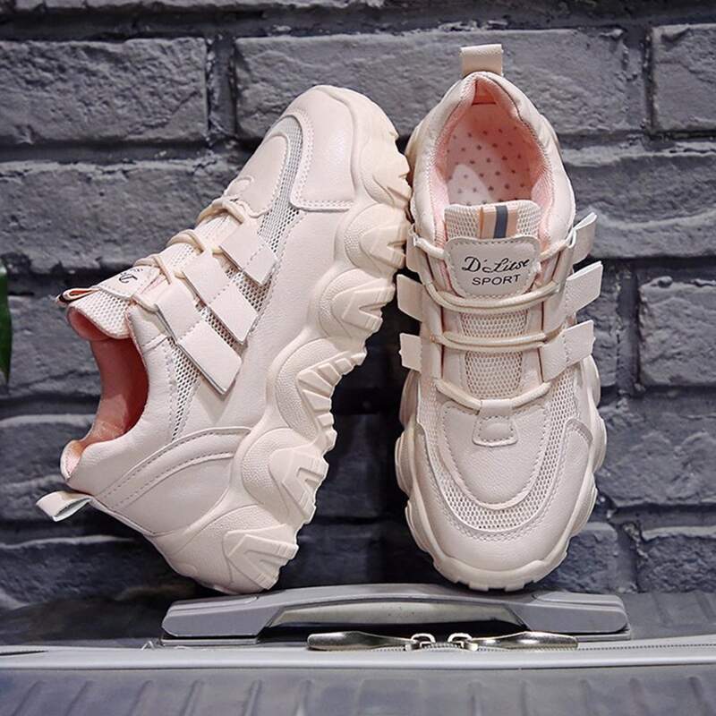 

Lace-up Chunky Sneakers, Baby pink