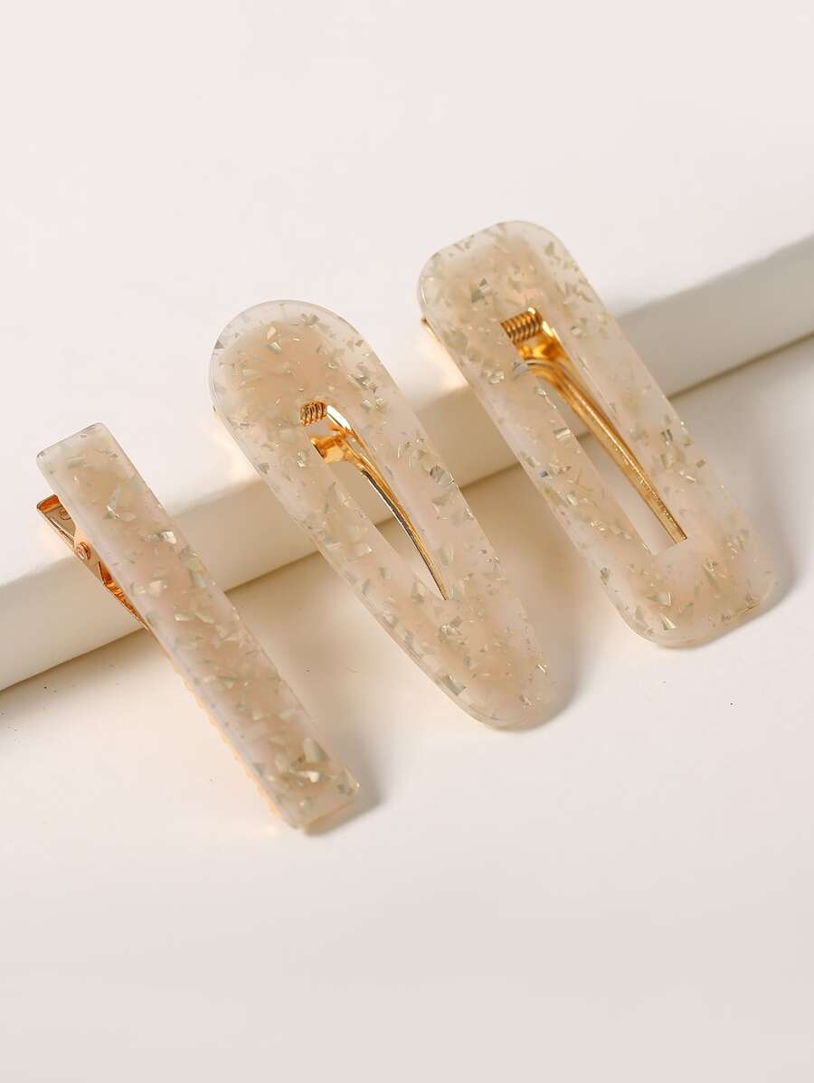 3入組幾何造型髮夾