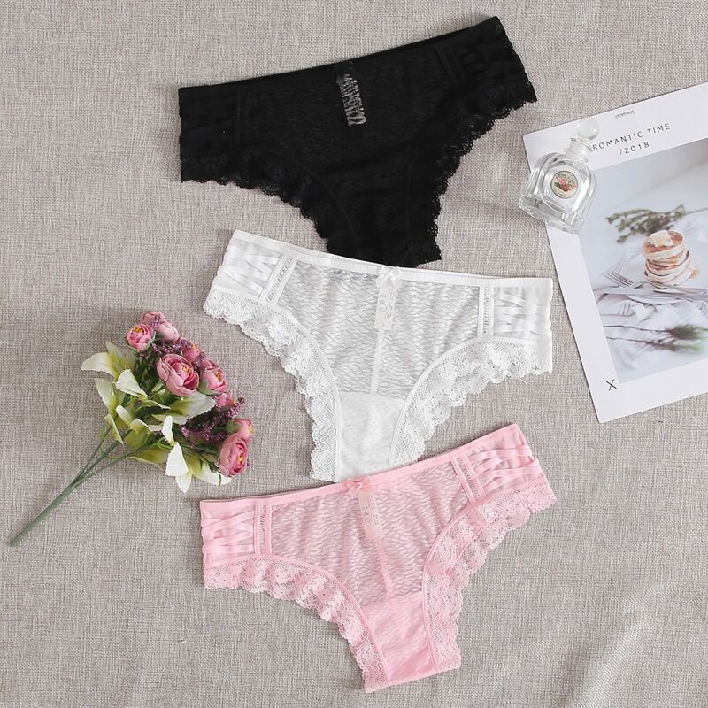 

3pack Floral Lace Panty Set, Multicolor