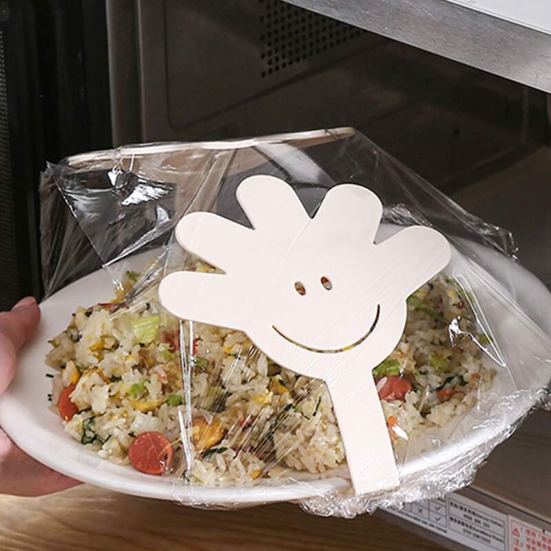 

2pcs Hand Design Plastic Wrap Holder, Beige