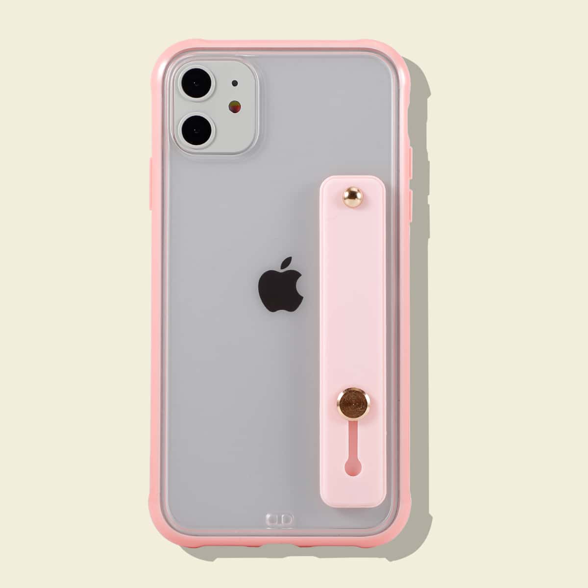 

1pc Hand Strap Phone Case, Clear