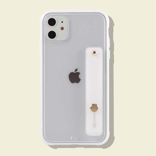 

1pc Hand Strap Phone Case, Clear