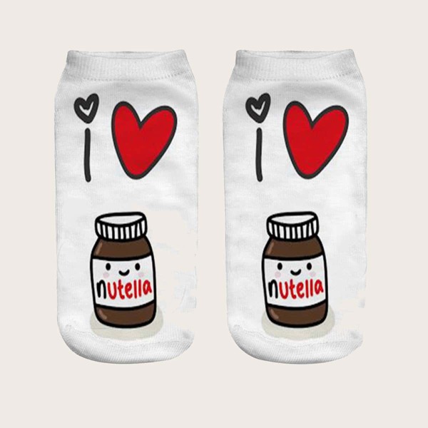 

Cartoon Graphic Socks, Multicolor