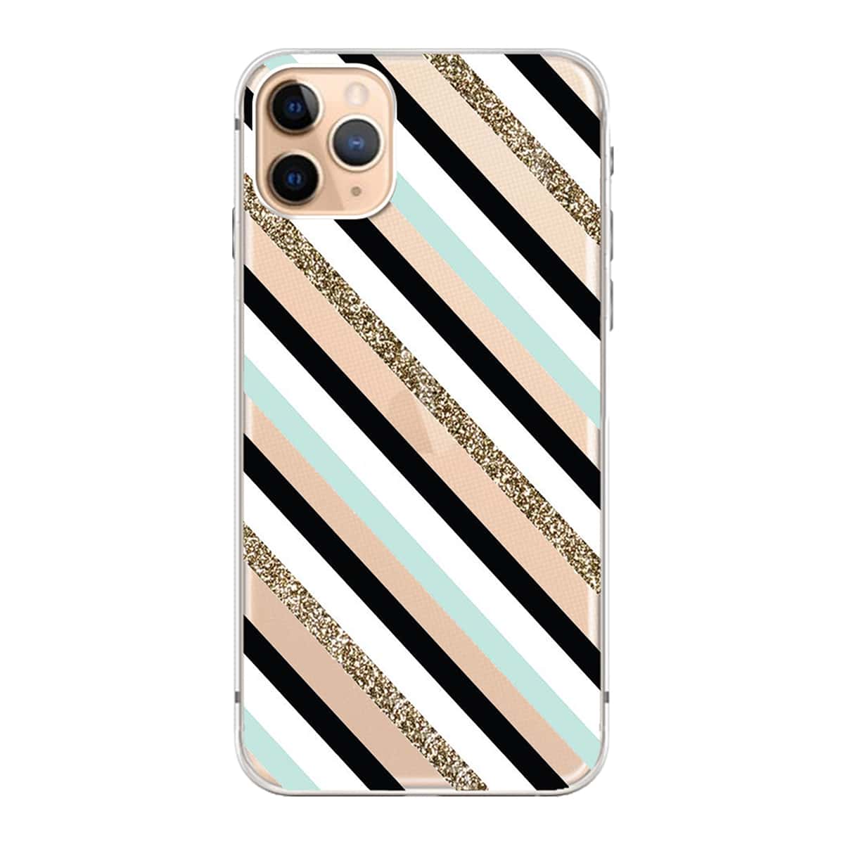 

1pc Striped iPhone Case, Multicolor