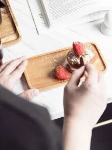 1 pieza bandeja de madera - Camel - Ver 4