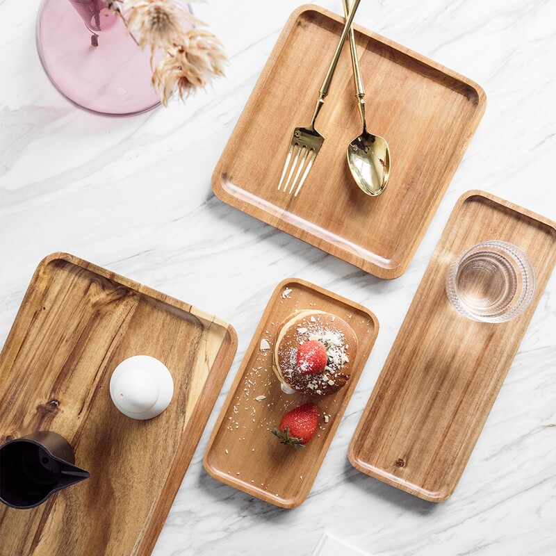

1pc Wooden Tray, Camel