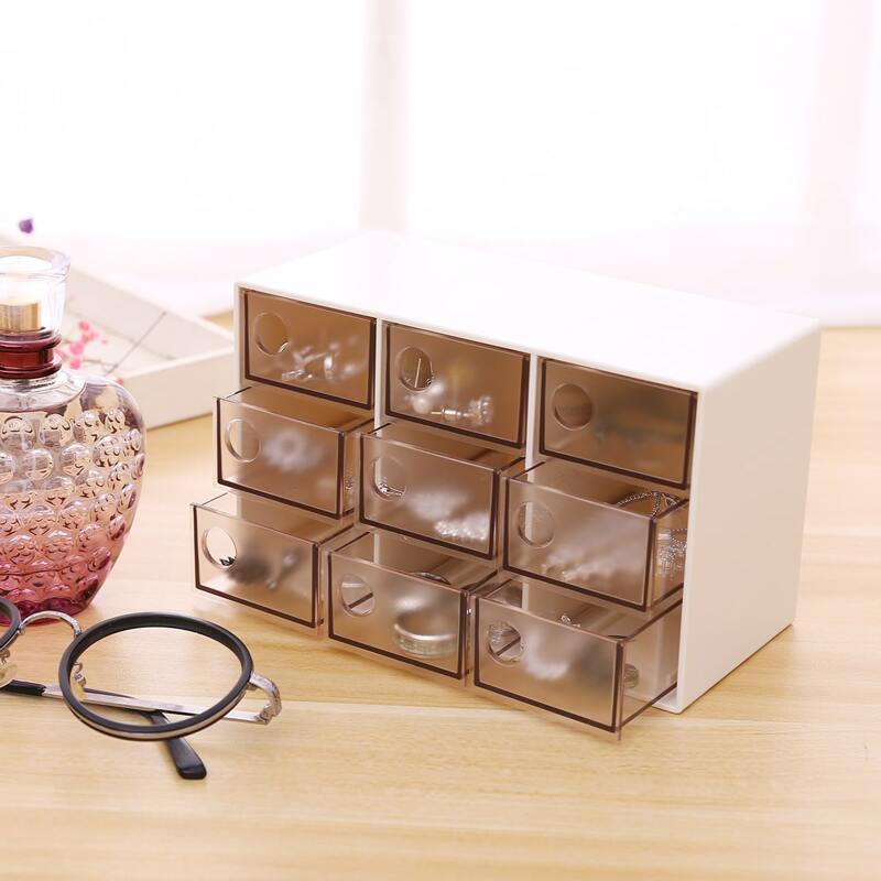 

Multi-grid Jewelry Storage Box, White