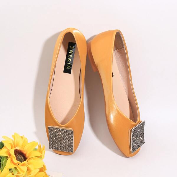 

Rhinestone Decor Flats, Yellow