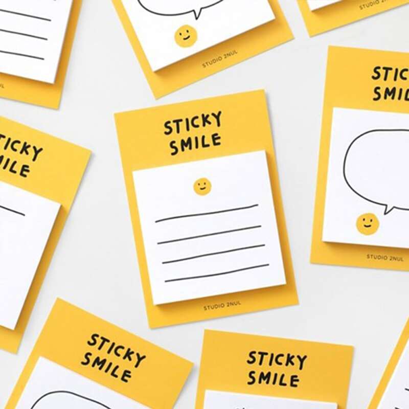 

1pc Random Smiley Face Sticky Note, Multicolor
