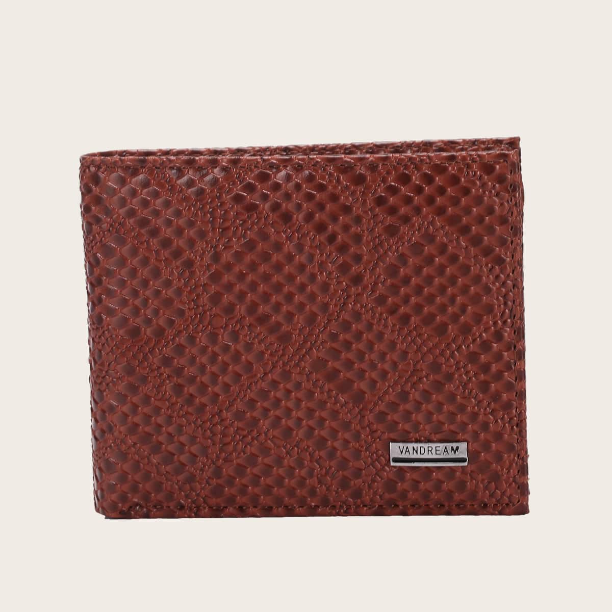 

Guys Snakeskin Fold Over Purse, Brown
