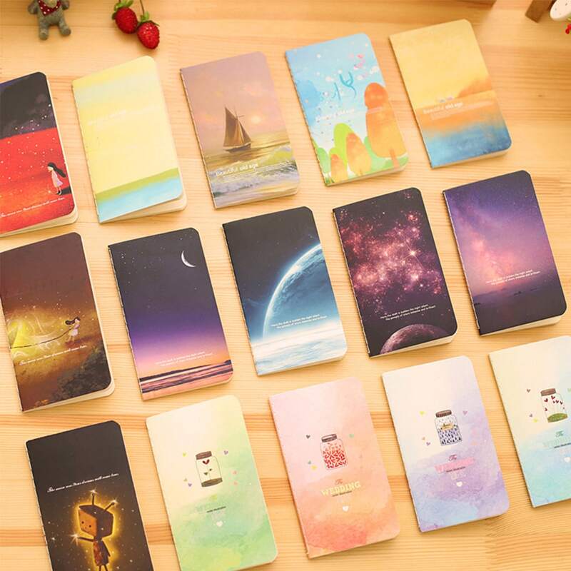 

1pc Random Pattern Notepad, Multicolor