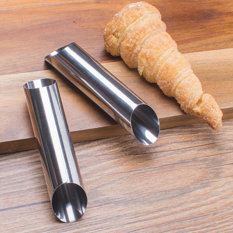 

2pcs Stainless Steel Croissant Mold, Silver