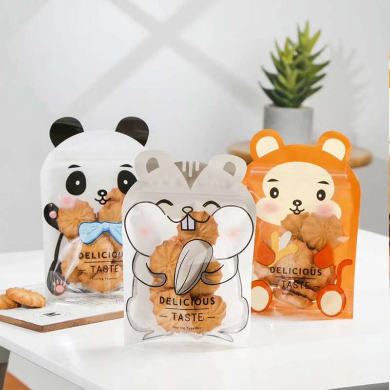 

3pcs Cartoon Packaging Bag, Multicolor