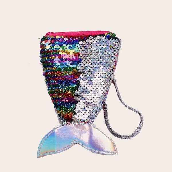 

Girls Allover Sequin Decor Crossbody Bag, Multicolor