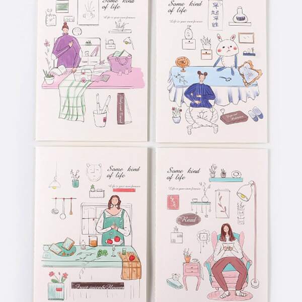 

1pc Cartoon Graphic Notebook, Multicolor