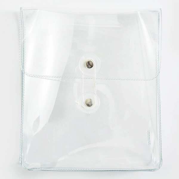 

1pc Clear Button File Pocket