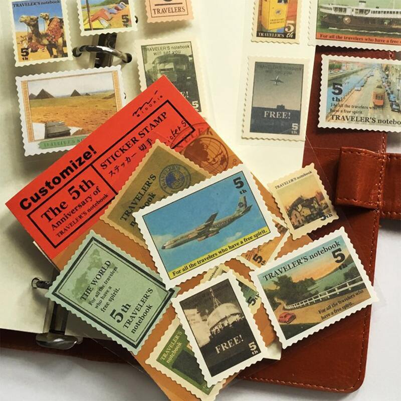 

18pcs Stamp Design Sticker, Multicolor