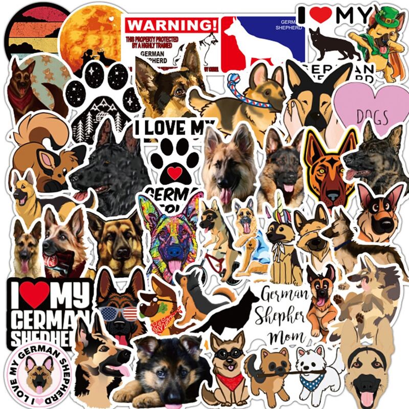 

50pcs Dog Print Sticker, Multicolor