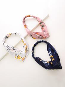 3pcs Leaf Pattern Headband - Multicolor - View 2