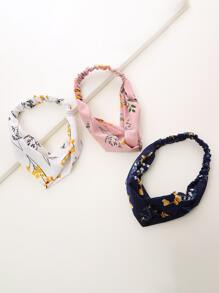 3pcs Leaf Pattern Headband - Multicolor - View 3