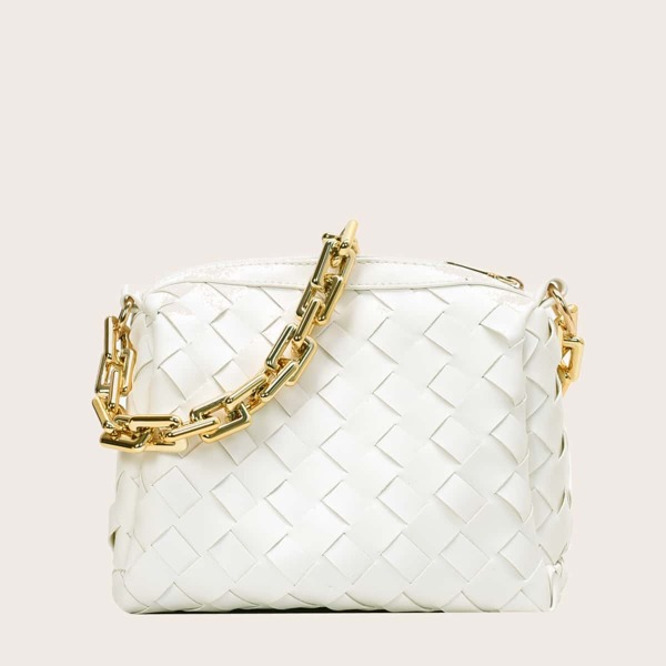 

Minimalist Braided Tote Bag, White