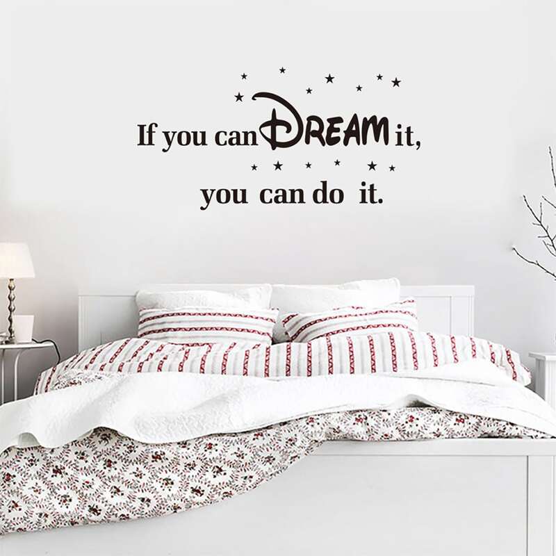 

Slogan Graphic Wall Sticker, Black