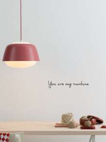 Slogan Graphic Wall Sticker, Black Slogan Wall Decal For Home Decor, Stickers, Wall Decal, Vinyl Decal For Home Decorations, Spring Decoration Items Refresh Your Home, Rama Decoration Stickers Gifts Birthday Graduation - Black - View 3