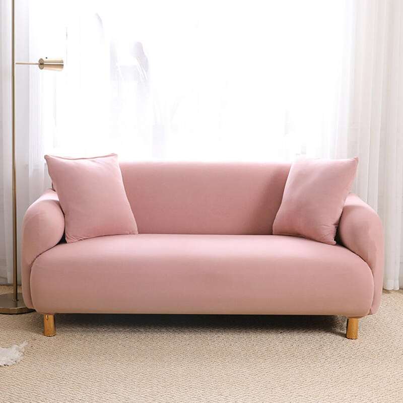 

1pc Solid Stretchy Sofa Cover, Pink