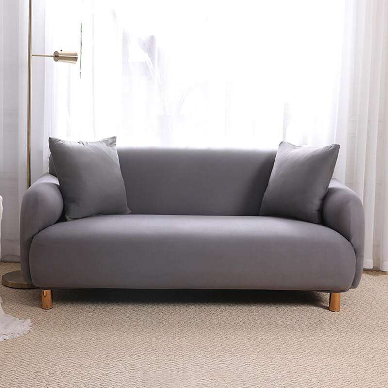 

1pc Solid Stretchy Sofa Cover, Grey