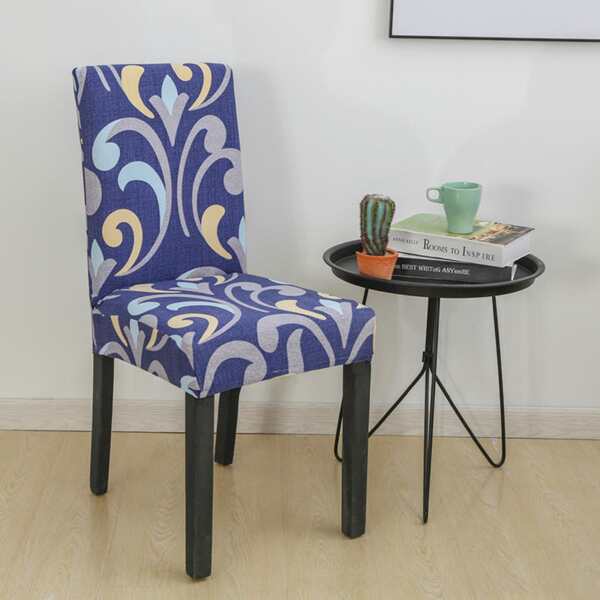 

1pc Solid Stretchy Chair Cover, Multicolor