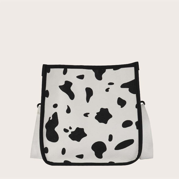 

Girls Cow Pattern Crossbody Bag, White