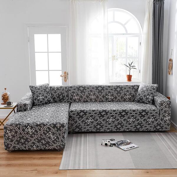 

Эластичный чехол для дивана в винтажным принтом без подушки, Многоцветный