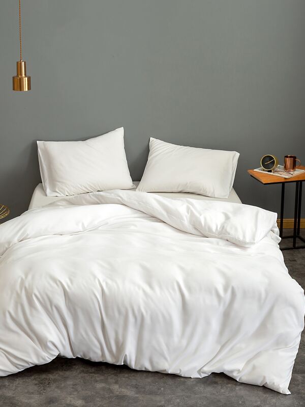 Solid Bedding Set Without Filler SHEIN USA