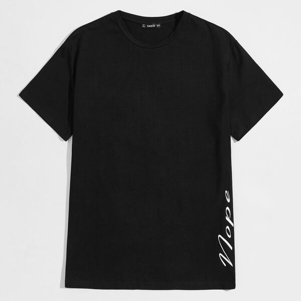 

Men Letter Graphic Top, Black
