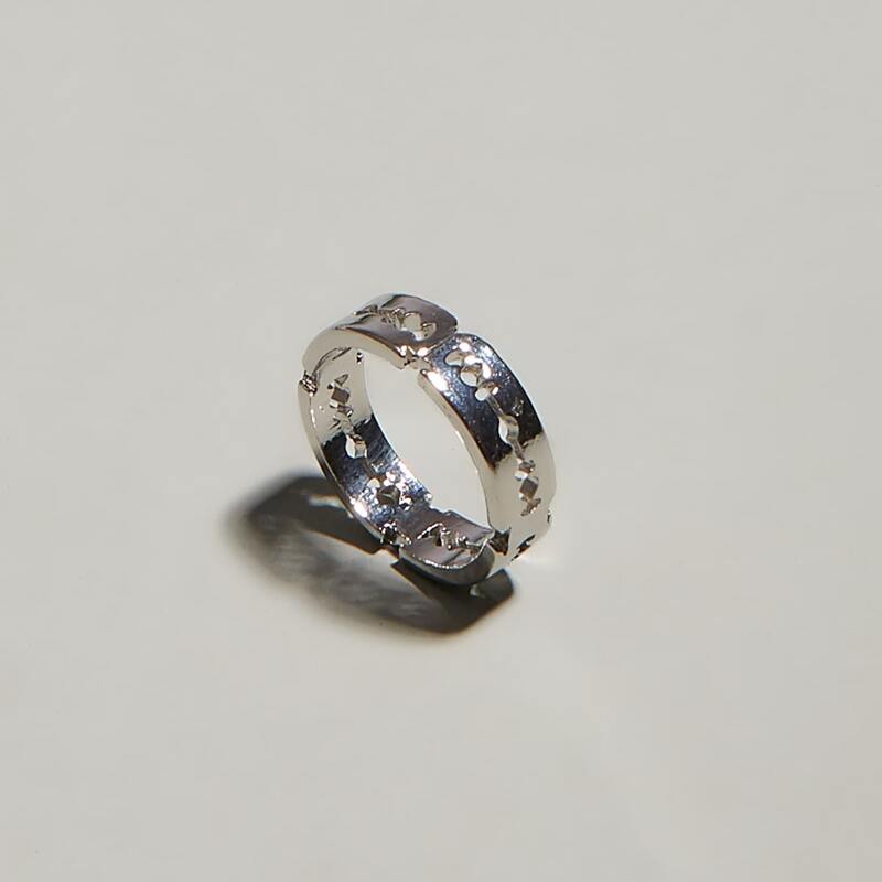 

Guys Hollow Out Ring, Silver