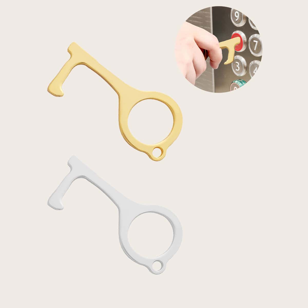 

1pc Multifunction Contactless Door Opener, Multicolor