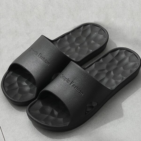 

Men Letter Graphic Slides, Black