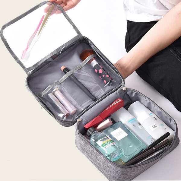 

Большая сумка для хранения туалетных принадлежностей 1шт, Серые