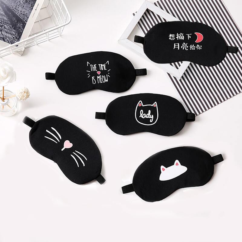 

1pc Cartoon Random Eye Cover, Black