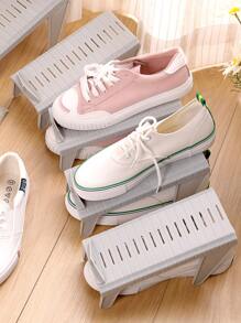 1pc Adjustable Shoe Storage Rack - Light Grey - View 2
