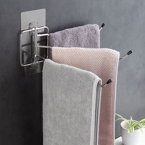 

Stainless Steel Towel Hanging Rack, Silver