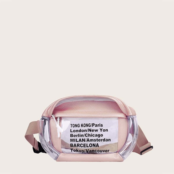 

Girls Letter Graphic Fanny Pack, Pink