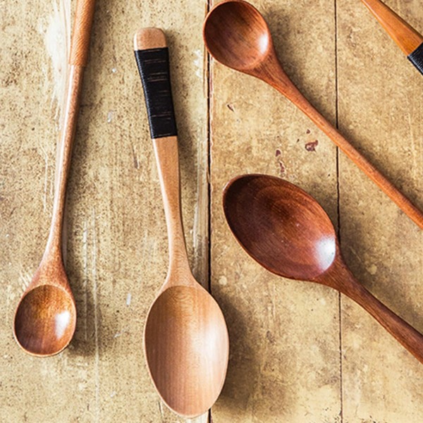 

1pc Wooden Spoon, Multicolor