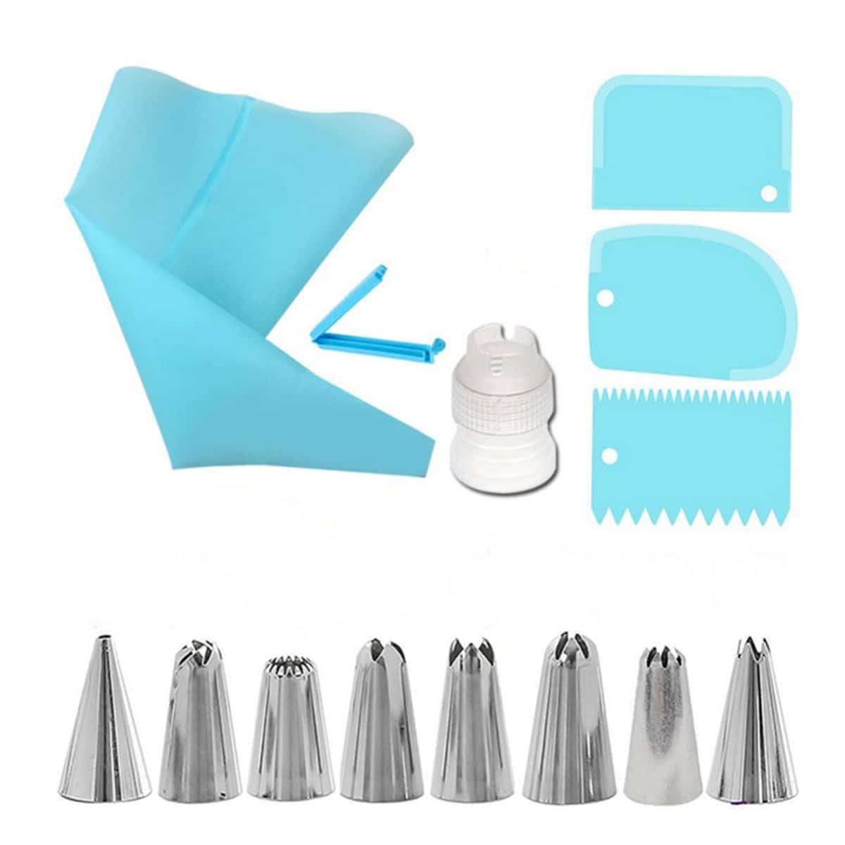 

14pcs Baking Tool Set, Mint blue