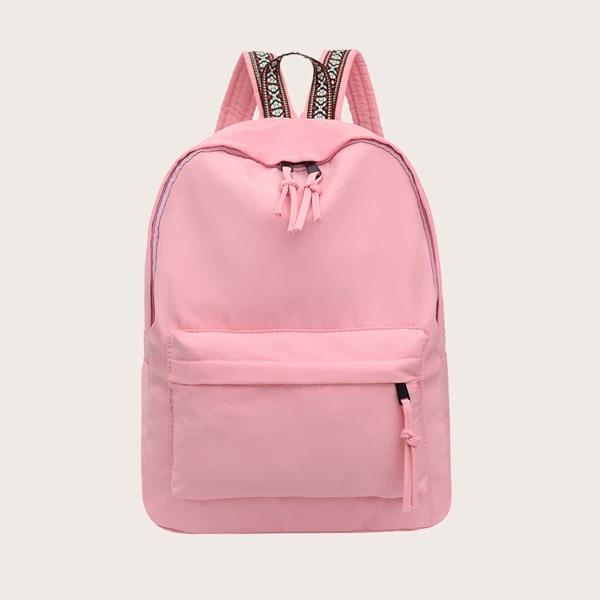 

Minimalist Pocket Front Backpack, Pink