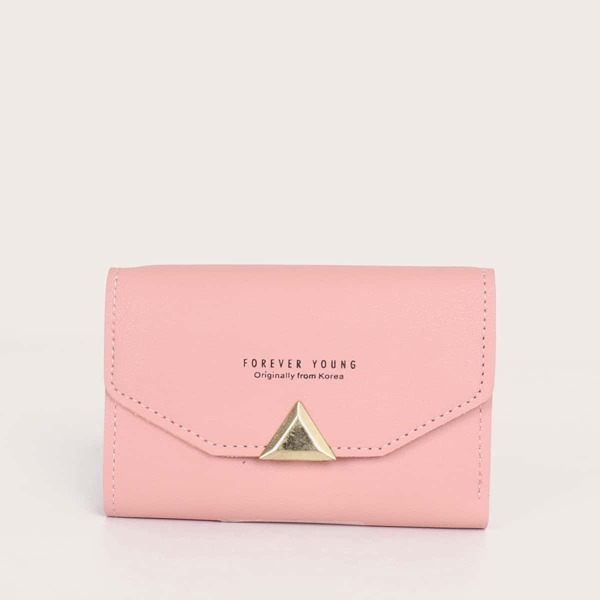 

Letter Graphic Fold Over Purse, Pink