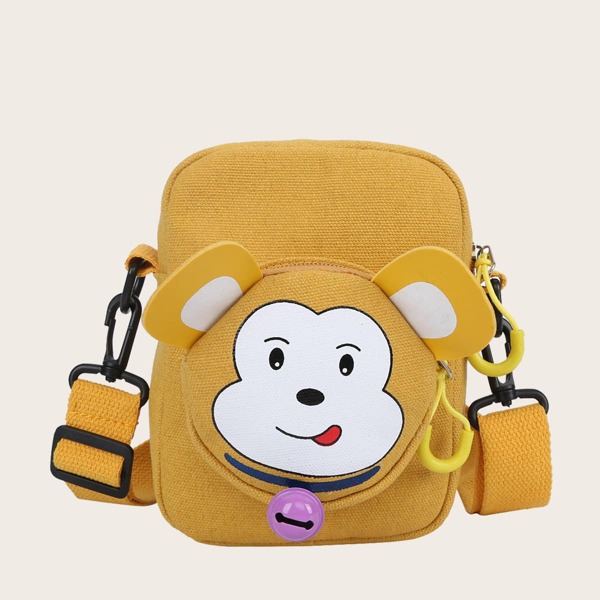 

Girls Cartoon Detail Crossbody Bag, Yellow